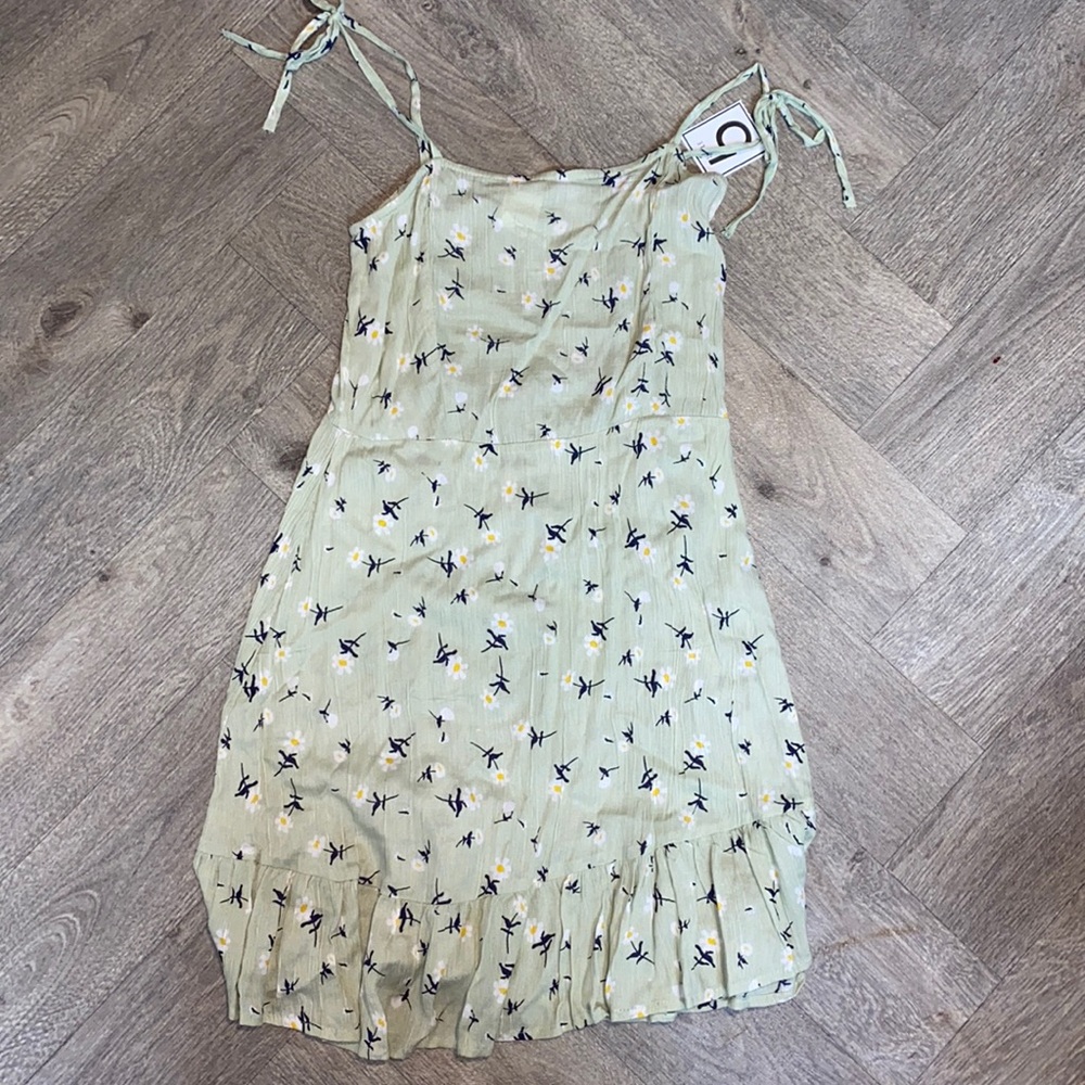 Green Floral Tank Dress